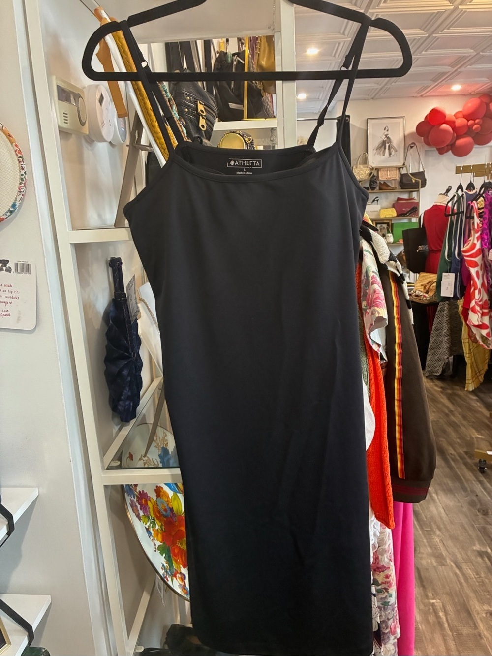 Athleta Black athletic Dress with built in bra